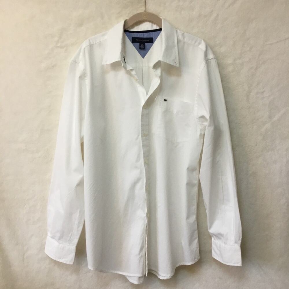 Tommy Hilfiger White  Long Sleeve Button Shirt